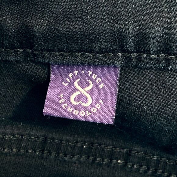 NYDJ Alisha Fitted Black Ankle Jeans Stretch Size 4 Lift Tuck Technology Denim - Picture 7 of 10